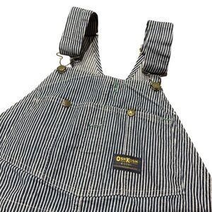 Vintage OshKosh B'Gosh Railroad Stripe Overalls 38x32 Vestbak Union USA
